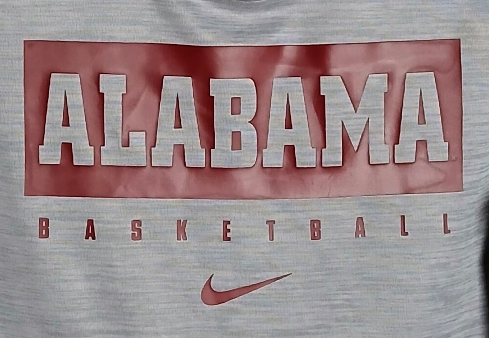 NIKE Alabama Crimson Tide Basketball Spotlight Hoodie Mens M Gray